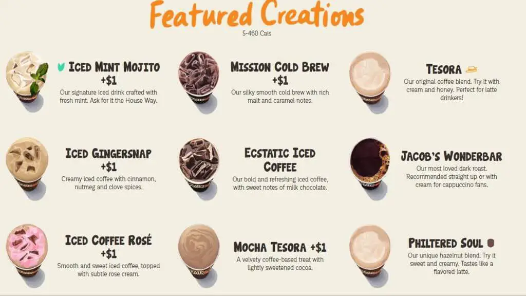 philz coffee featured menu