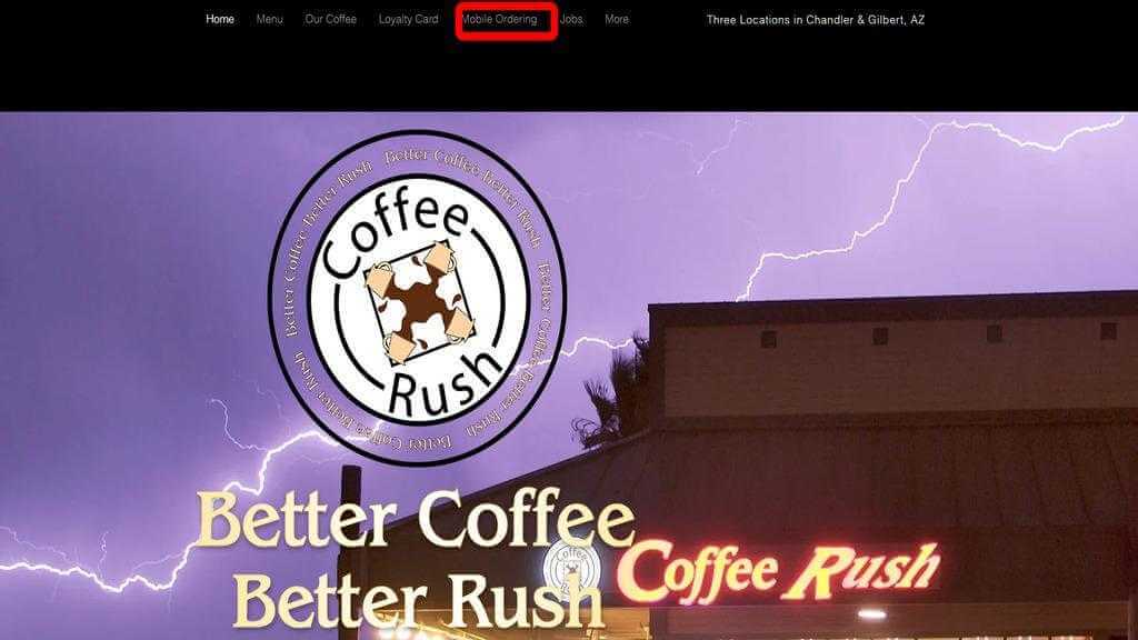 how to order coffee rush online 1