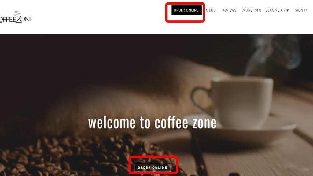 how to order Coffee zone online 1