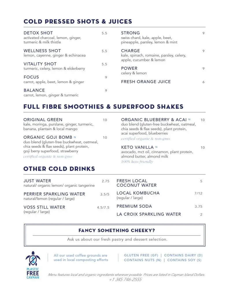 bluestone lane coffee cold drinks menu prices