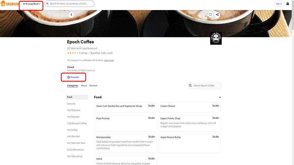 How to Order from Epoch Coffee 2