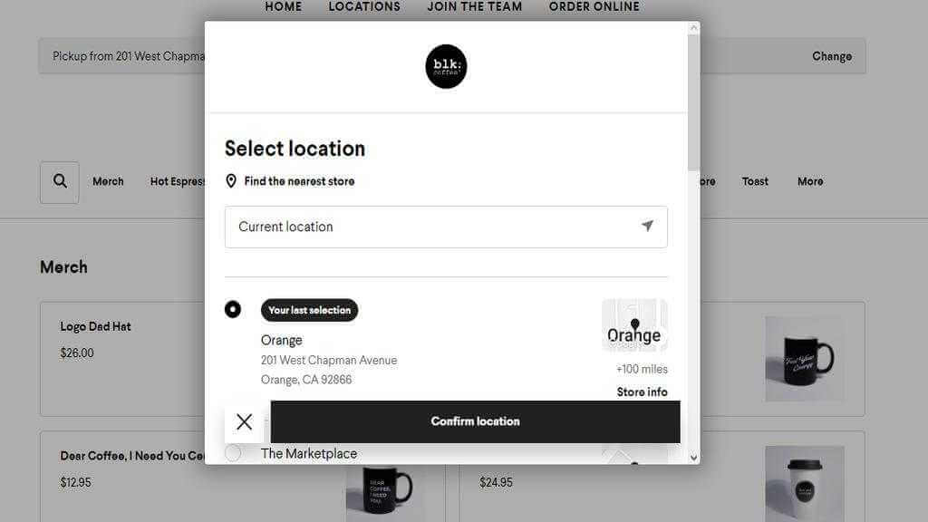How to Order from Blk Dot Coffee 3