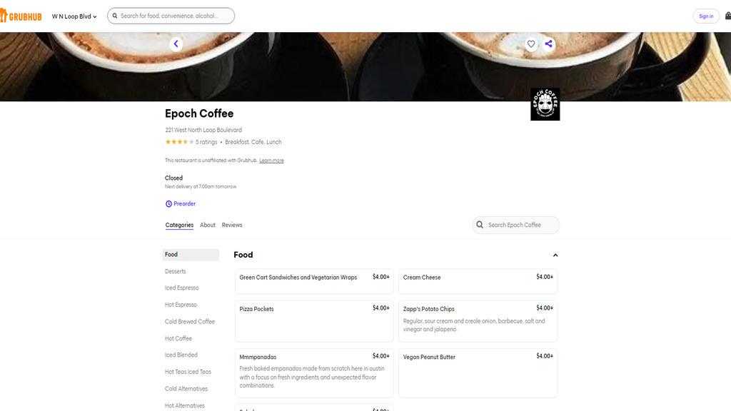 How to Order from Epoch Coffee 1