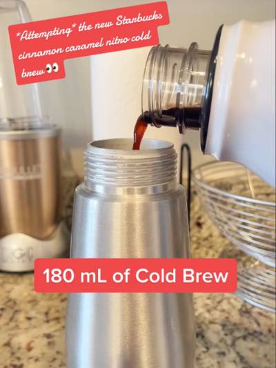 Upgrade Your Coffee Game with Starbucks Cinnamon Caramel Cream Nitro Cold Brew 4 making cold brew part