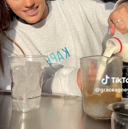 Add Milk to mixing cup