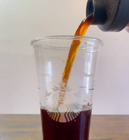 pour cold brew coffee