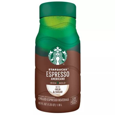 starbucks americano espresso milk and sugar flavor