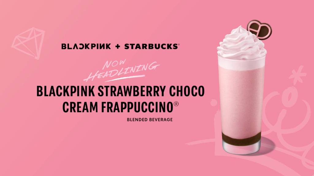 BLACKPINK Strawberry Choco Cream Frappuccino recipe