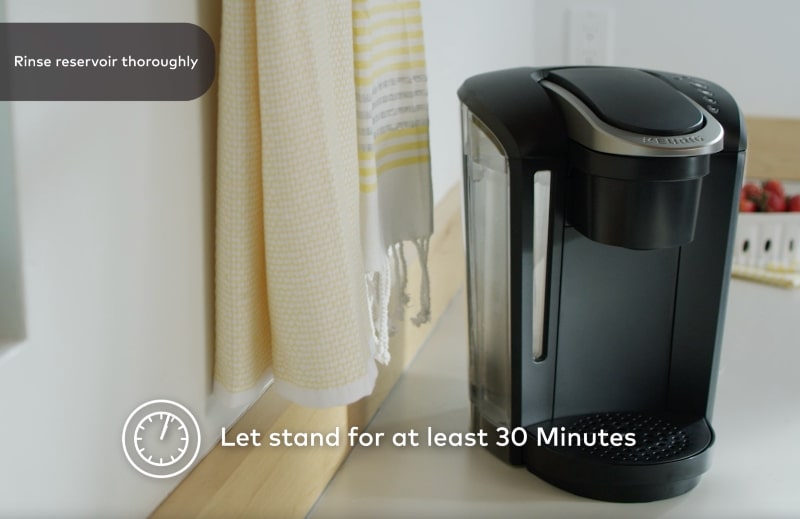 Step3 stand for 30 minutes k-elite coffee maker