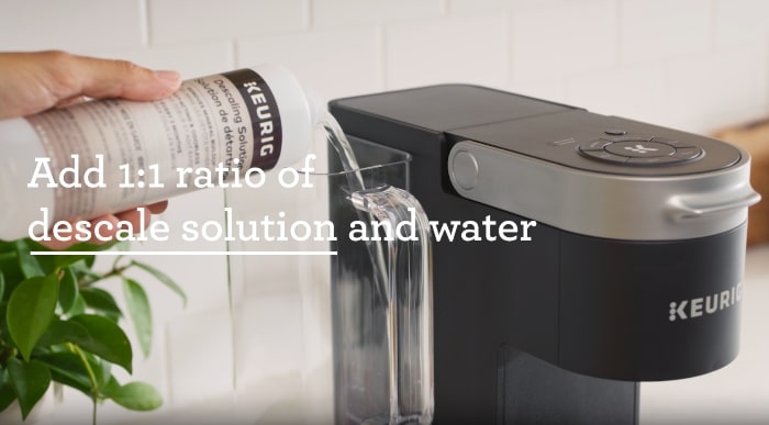 add water descale solution to keurig supreme