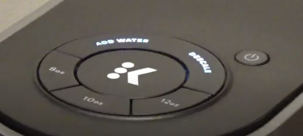 add water light up keurig slim