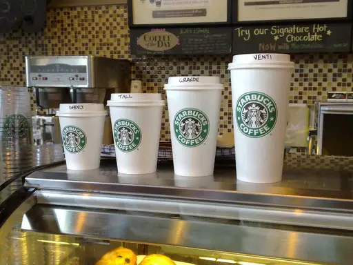 all starbucks cup sizes