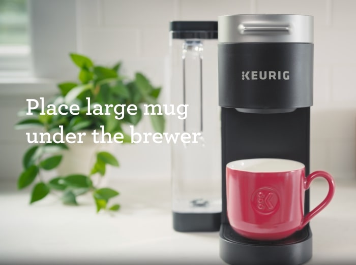 place large mug under k-supreme brewer