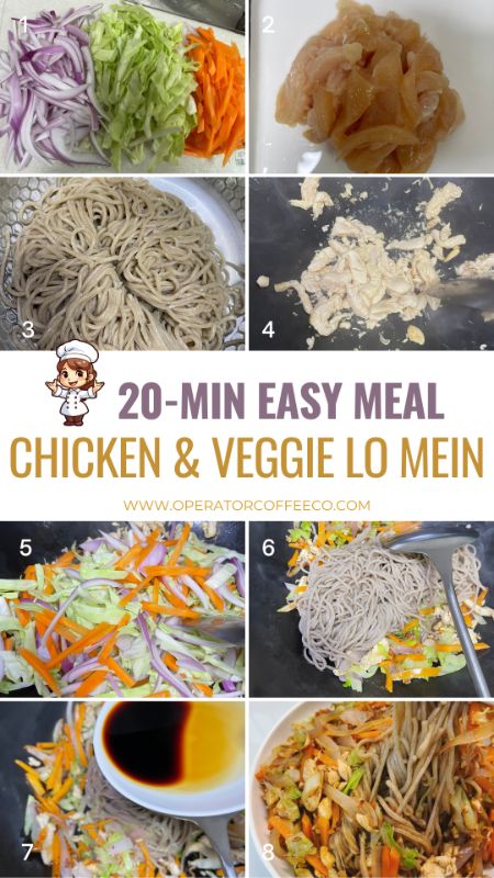 20 min Chicken & Veggie Lo Mein