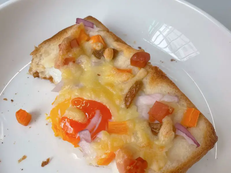 Cheesy Veggie Egg-Stuffed Baked Toast feature image