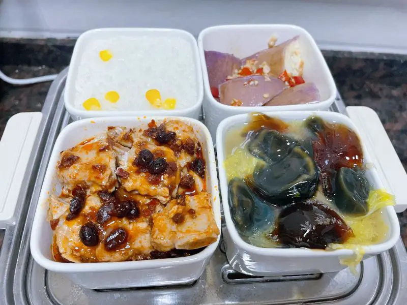 Chinese Steamed Meal for One Ribs century egg eggplant feature image