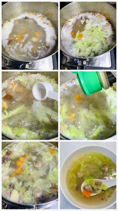 Step 4 Make veggie mushroom soup