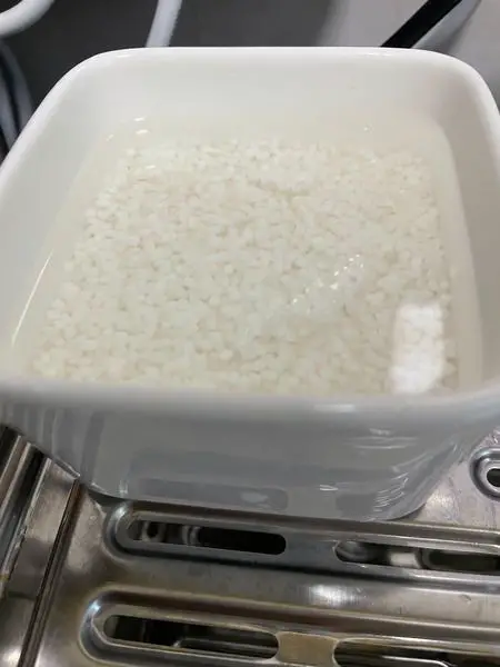 step2 steamed rice